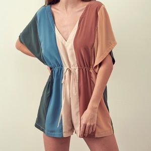 EUC Multicolor Striped Romper - Red Dress Boutique